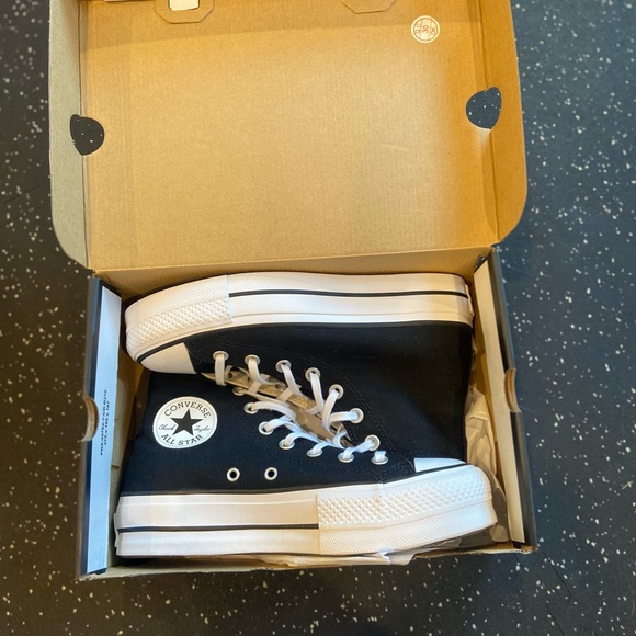 Converse Classic Black and White High-Tops - Picture 1 of 5